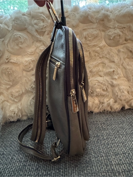 backpack purse leather grey with gold zipper Marvolia Mini for Women - Vegan Small Backpack Fashion Backpack for Travel Work Shopping Upgrade your style with the Tuscany Leather TL Bag – a luxe leather backpack that blends elegance with practicality Trekado Quilted Backpack Purse